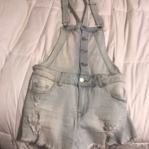 light wash overalls